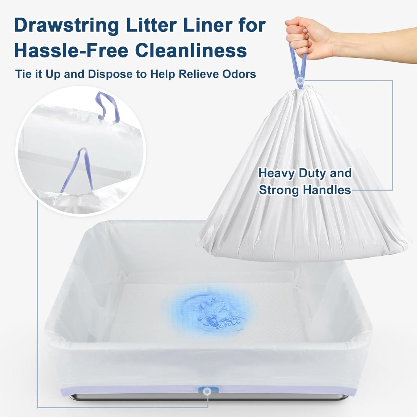 Enclosed Stainless Steel Litter Box with Lid, XL Sifting Litter Box for Pine Pellets