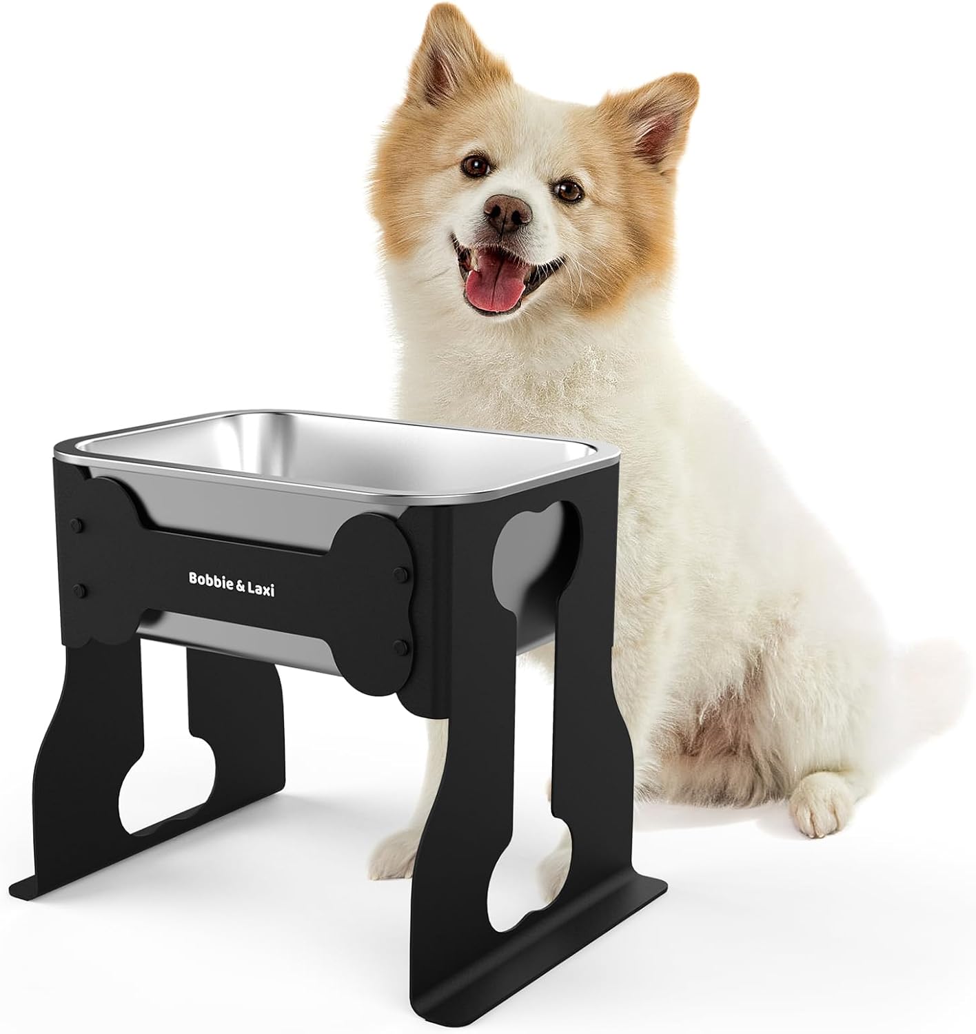 Elevated Large Dog Water Bowl Raised Stainless Steel Bowl with Stand