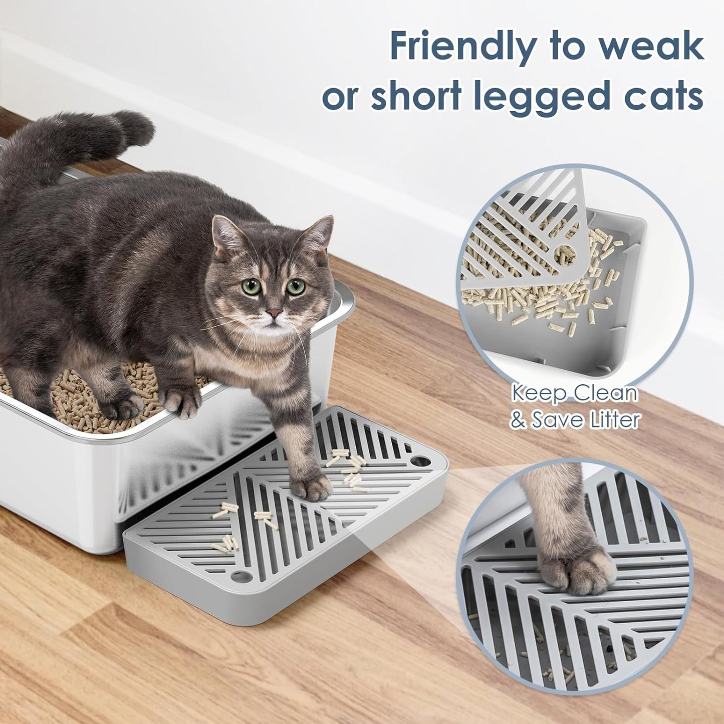 2 sets XL Litter Boxes for Big Cats or Multiples 