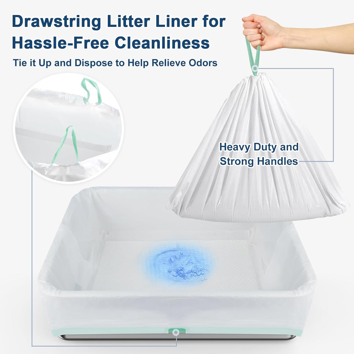 Stainless Steel Litter Box, Open Top Sifting Litter Box for Pine Pellets, Metal Litter Pan Tray